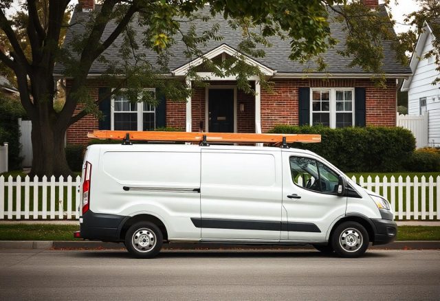 van-parked-outside-a-home